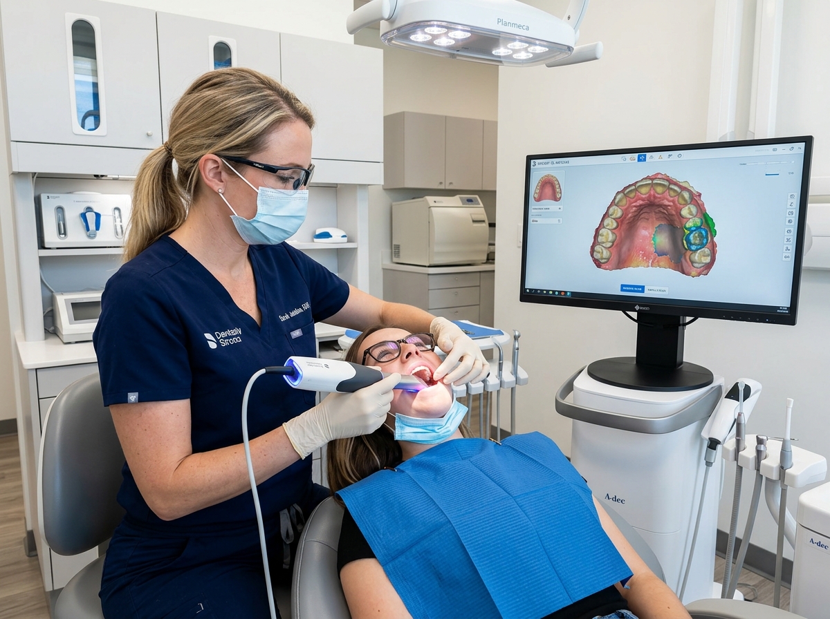 Bác sĩ sử dụng máy Scan răng 3D kỹ thuật số tại Nha Khoa Quốc Tế Premier